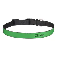 Custom Personalized Name Photo Art Kelly Green Med Pet Collar