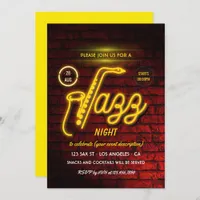 Jazz Blues Themed Party invitation