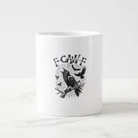 Funny Vintage Crow F-Caw-F Giant Coffee Mug