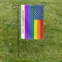 LGBT Pride American Blue & White Stars Garden Flag
