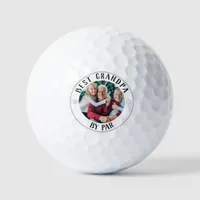 BEST GRANDPA BY PAR Photo Monogram Golf Balls