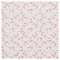 Pink Baby Footprint Pattern Fabric