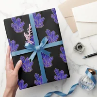 Blue Crystals Pattern Wrapping Paper