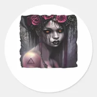 Whimsigoth Classic Funny Classic Round Sticker