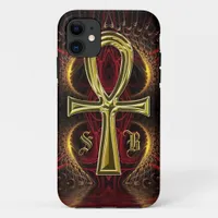 Ankh Gold Goddess Custom Name Initials iPhone 11 Case