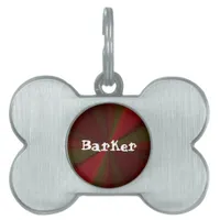 Circular Gradient Patchwork Red to Green Pet ID Tag