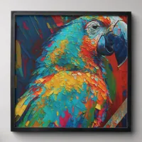 Abstract Colorful Parrot  Peel And Stick Photo Tile