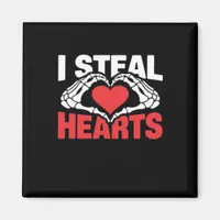 Steal Hearts Funny Valentine Skeleton Hands Style Magnet