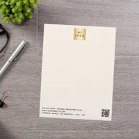 Beige cream modern business logo QR code Letterhead