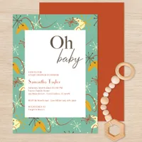 “Oh Baby” Mid-Century Modern Baby Shower  Invitation