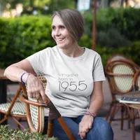 Minimalist Born in 1955 70th Birthday Party T-Shirt