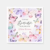 Colorful Butterflies Baby Shower Napkins