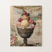 Ice cream Vintage Collage  Jigsaw Puzzle