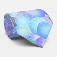 Disco balls in pastel rainbow colors - 3D optics  Neck Tie