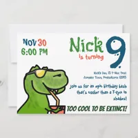 Coolest Dino Birthday Party - Perfect T-Rex Invitation