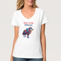 Multi-colored wolf / Dare to be Different T-Shirt