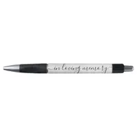 Elegant Script In Loving Memory Marble Funeral Pen