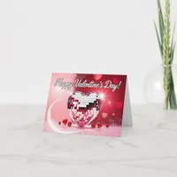 Customizable Valentine's Day Disco Ball Card