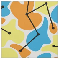 Bright Geometric Atomic Mid-Century Pattern Fabric