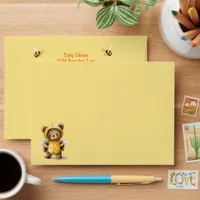 Cute Honey Bee Bear Ba-Bee Shower  Envelope