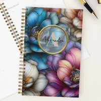 Opulent Blooms with Shimmering Gold Outlines Planner