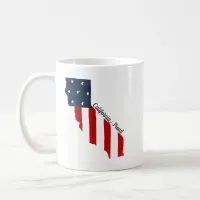 California Proud USA Bold Watercolor American Flag Coffee Mug