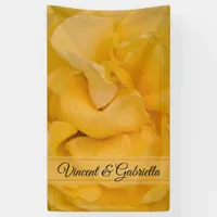 Yellow Rose Floral Wedding Banner