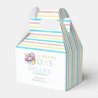 Little Dragon Halfway to One Blue 6 Month Birthday Favor Boxes