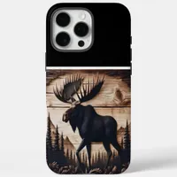 Wooden Moose Artwork iPhone 16 Pro Max Case