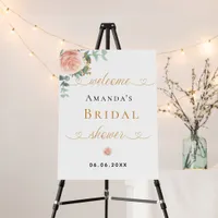Bridal Shower rose gold floral eucalyptus elegant Foam Board