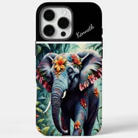 Floral Elephant in the Jungle iPhone 16 Pro Max Case