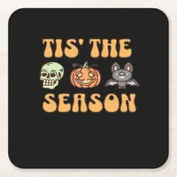 Tis The Season Halloween Square Paper Coaster