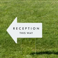 Simple Reception This Way Business Any Color Sign