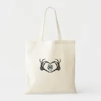 Skeleton Heart Hands Classic Design For Halloween Tote Bag