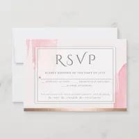 Pink Rose Watercolor Wash RSVP