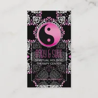 Pink Princess YinYang New Age Yoga Business Cards