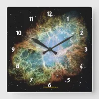 Crab Nebula Square Wall Clock