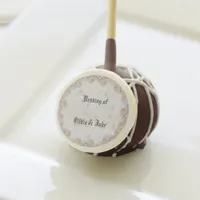 Romantic white roses, personalized  cake pops