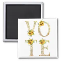 Gold Sunflowers Vote Magnet