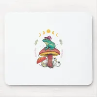 Cottagecore Aesthetic Goblincore Frog Wizard On Mu Mouse Pad