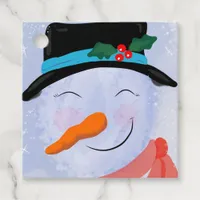 Smiling Snowman Christmas Holiday To and From Favor Tags