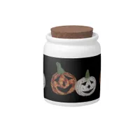 Candy Jar - Pumpkins Dressed for Halloween