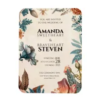 Pastel & Floral Wedding Magnet