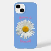 Believe in Yourself - Cheerful White Daisy Case-Mate iPhone 14 Case