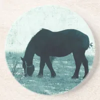 Winter Percheron Sandstone Coaster