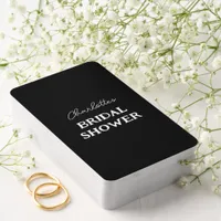 Elegant Script Name Brides Black Tarot Cards