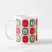 Cute Christmas and Holiday Wishes in Squares  Coffee Mug