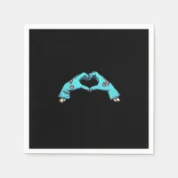 Zombie Hands Heart Halloween Spooky Napkins
