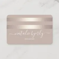 Elegant Bronze And Script Font Business Card