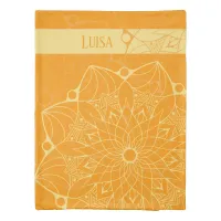 Monochrome Orange Mandala Duvet Cover